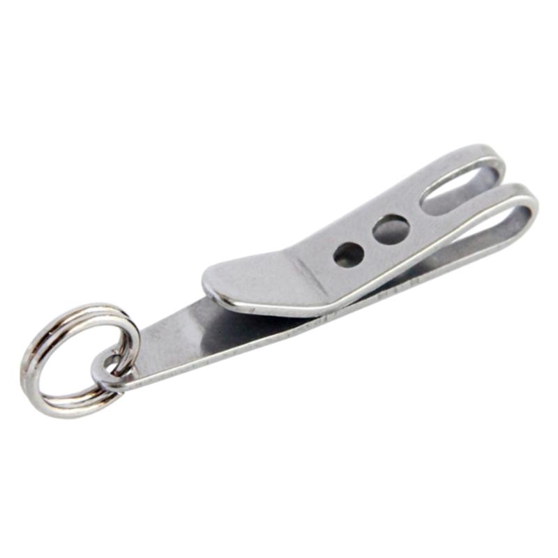 

Multi Purpose Suspension Pocket Clip Stainless Steel Keychain Pocket Clip Holder Outdoor Portable Quickdraws Tool