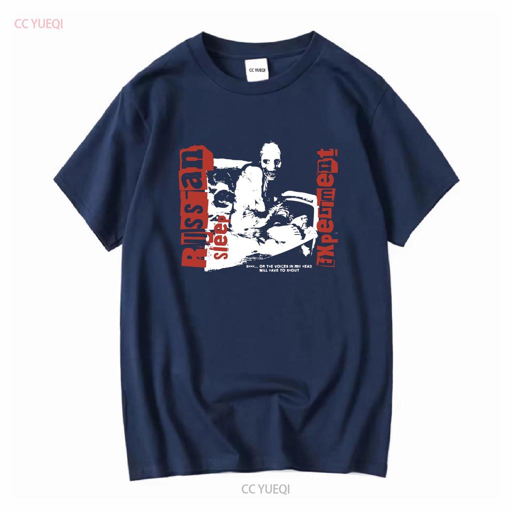 Russian Sleep ExperimenT T Shirt Creepypasta Halloween Mens vintage Washed Comfortable homme Versatile Soft Stretched Stylish