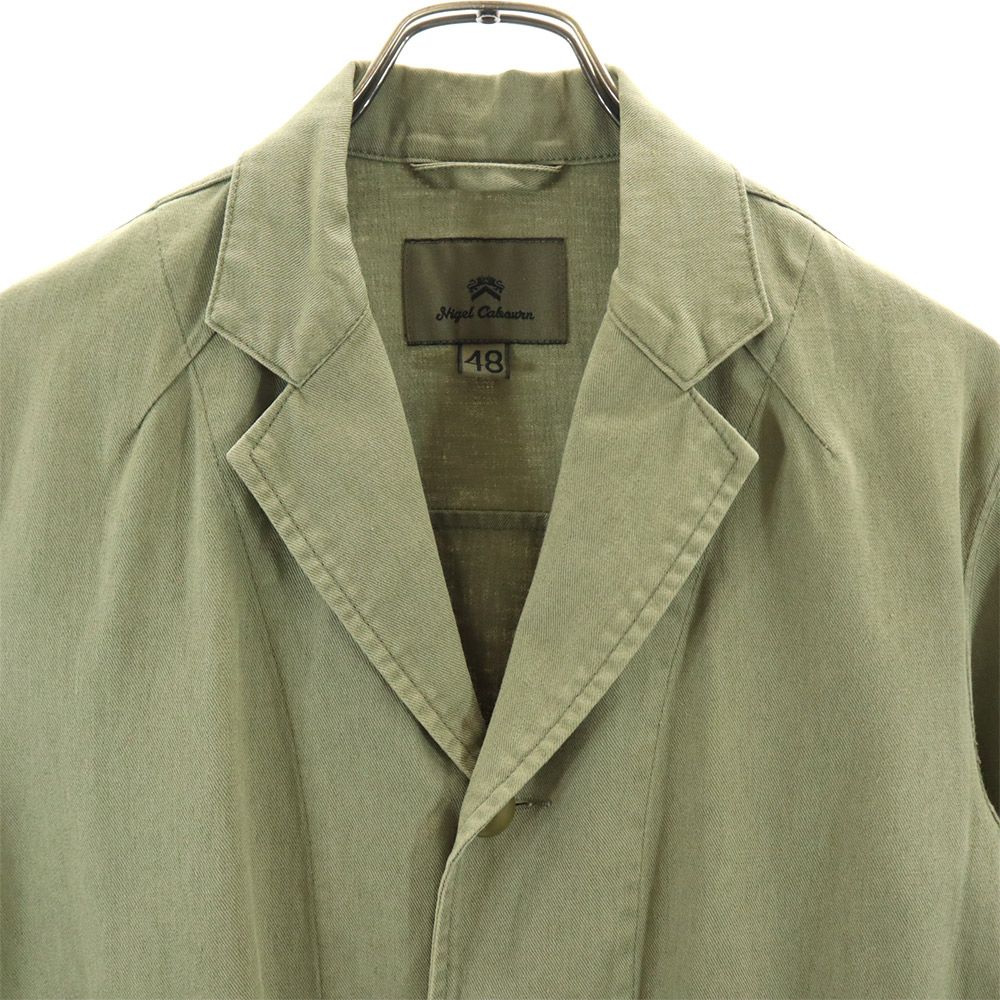 Nigel Cabourn Made In Japan Linen Blend Cotton Tailored Jacket 48 Khaki Men's Used