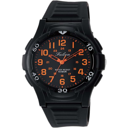 

Citizen Q&Q Watch Analog Waterproof Urethane Strap VP84-853 Men s Black Orange