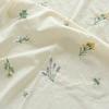 100% Cotton Embroidered Tablecloth, Floral Embroidery, Durable and Multi-Size Washable Table Cover for Party Picnic Home Decor, Wedding and Kitchen