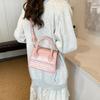Chic Urban Pu Leather Handbag For Women 2024 Summer Stylish Glossy Shoulder Bag