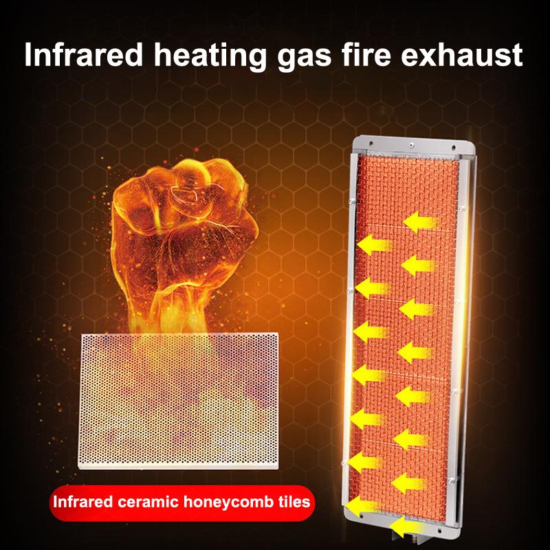 Commercial Infrared Gas Burner For Barbecue Equipment Gas Stove Spare Parts Energy Saving Barbecue Grill Burner With Valve onesize серебряный