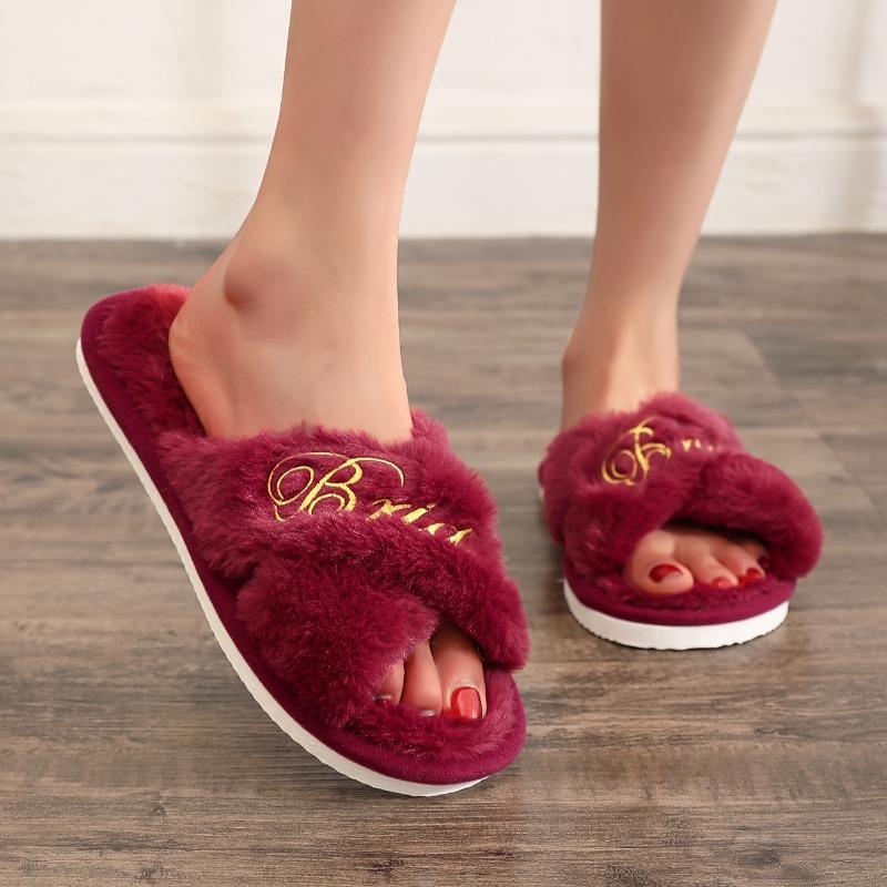 Women's Plush Fuzzy Slip-On Moccasin Slippers with Plush Lining & Arch - All-Season Soft Sole, Beige/Brown/ Indoor House Shoes for Home