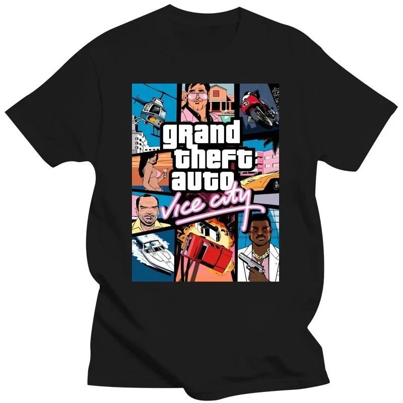 Grand Theft Auto Vice City T-Shirts GTA Game Print Streetwear Men Women Fashion XL
