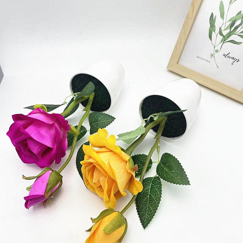 Black Artificial Rose Sand Bonsai Wedding Home Decor Photography Prop Party
