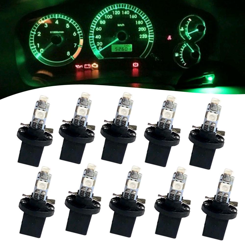 10pcs Car T5 B8.5 Led Dashboard Lights Car Instrument Panel Decorative Lamp Car Instrument Lighting Bulb Auto Light Accessories