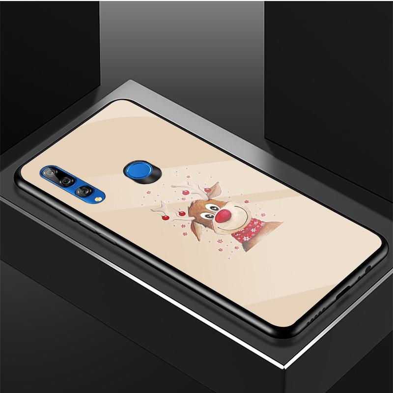 Merry Christmas Tempered Glass Phone Case For Huawei Honor 8X 9 10i 20i 20Lite 20Pro 30 Pro Cover Shell