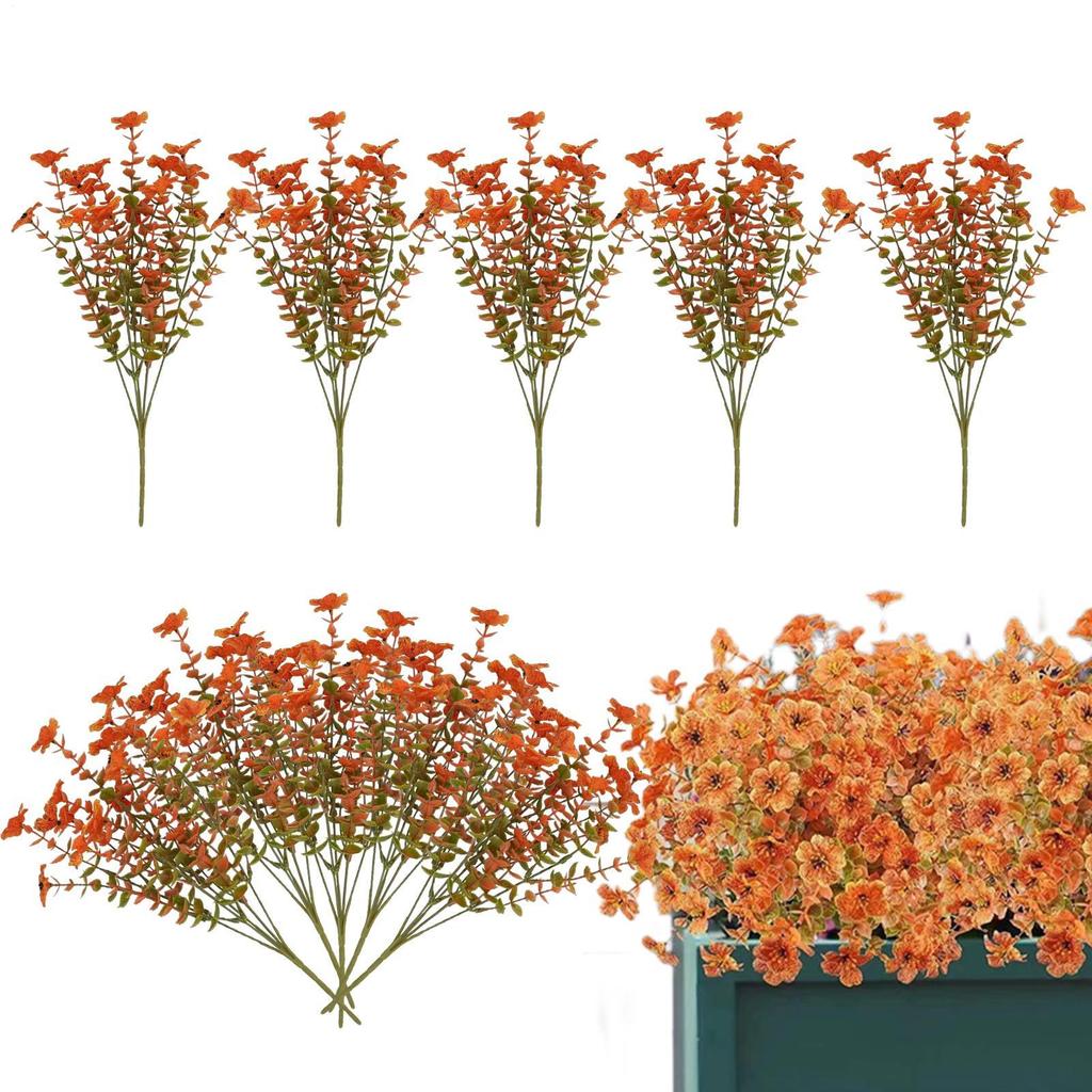 Fall Flowers Autumn Simulation Flower 10 Pieces Simulation Plants Decor For Kitchen Bedroom Dining Porch Outdoor Balcony Patio