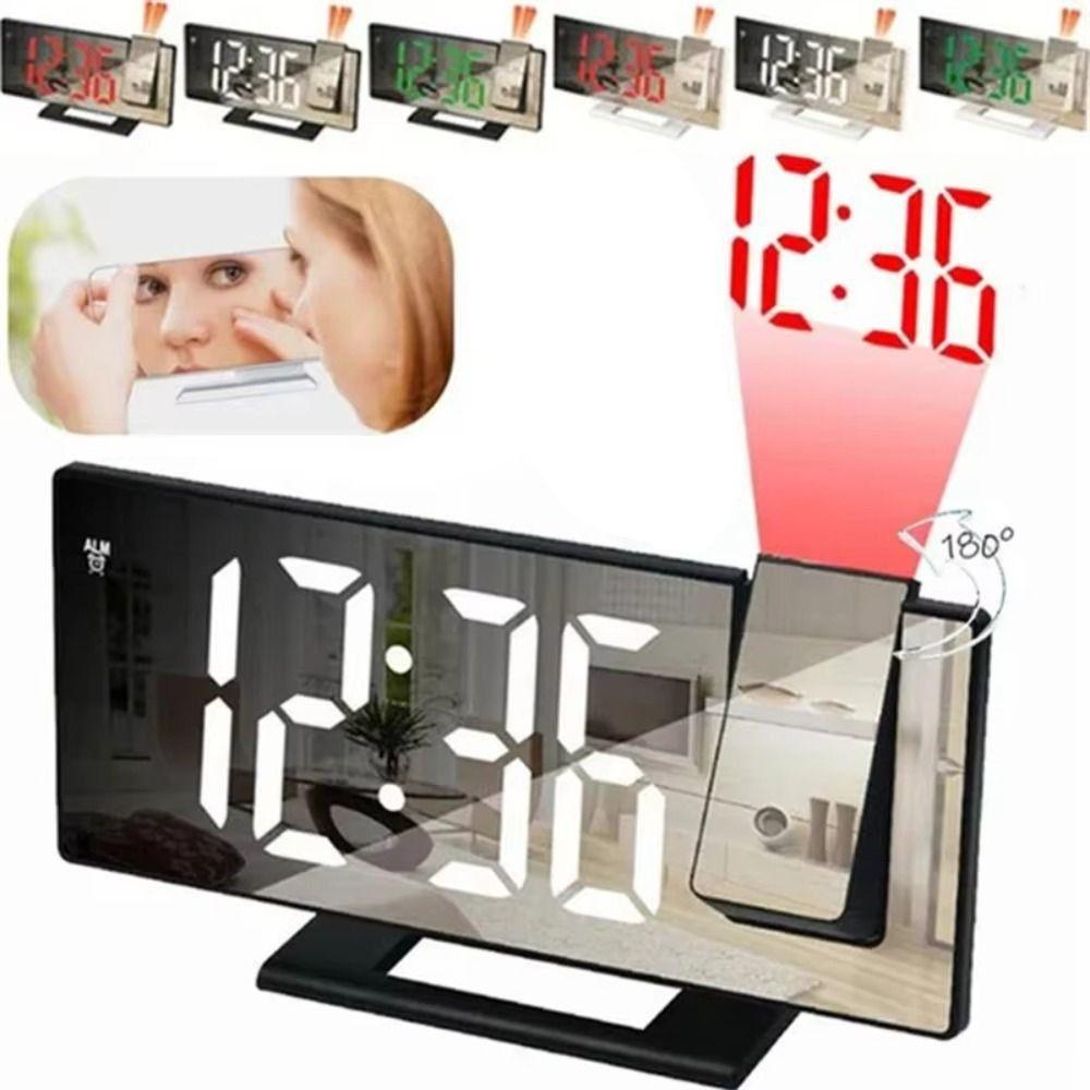 Temperature Display Projection Alarm Clock Backlight LED Alarm Clock Ceiling Clock  Bedside