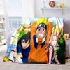 Japanese Anime Cartoon NARUTO Famous Uzumaki Naruto Blanket Soft Home Furnishing Nap Decoration Four Seasons Warm Sherpa Blanket B7