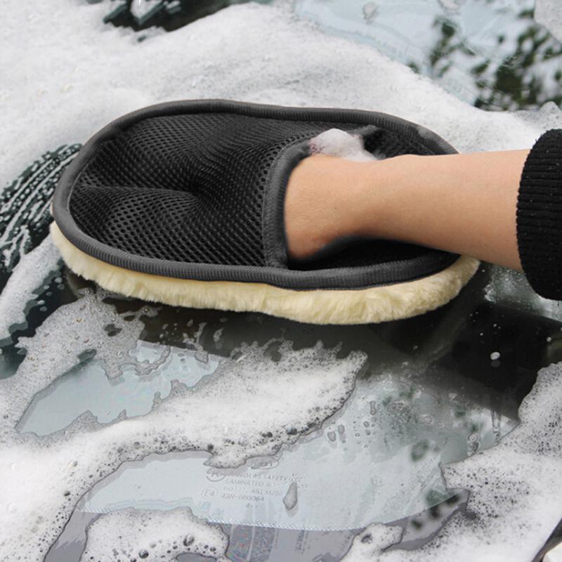 Glass Dust Household Gloves Coral Fleece Velvet Car Cleaning Sponge Wash Gloves
