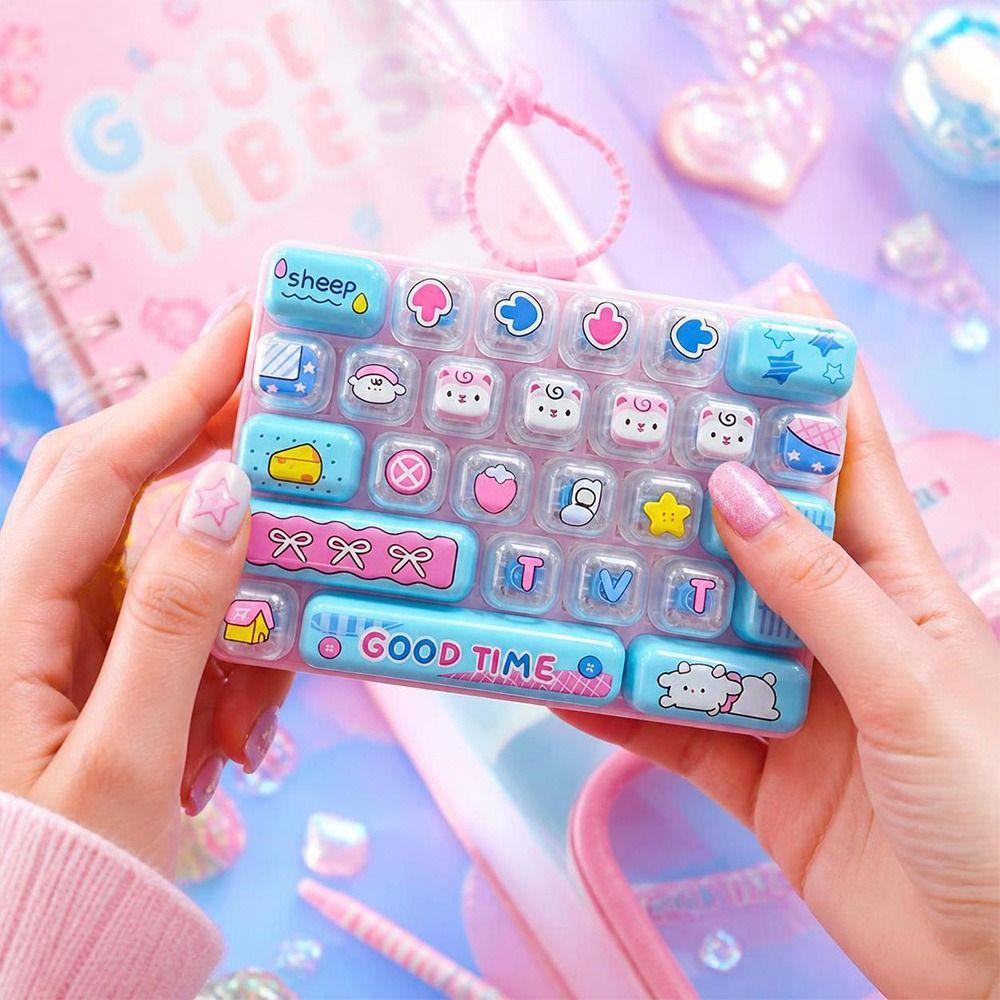 Hanging Mechanical Keyboard Toy 26 Keys Keyboard Keychain Toy Cute Bag Pendant Bag Charm