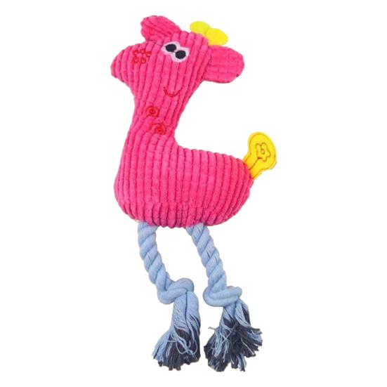 Dog Plush Toy Soft Stuffed Animal Puppy Chew Toy Squeaky Plush Duck Elephant Interactive Play Pet Tug Toy for Puppies Small Breeds Delicate Chewers