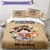3pcs Custom Name One Piece Bedding Set Duvet Cover Closure Includes 1 Duvet Cover & 2 Pillowcases, Soft and Comfortable for All Seasons.