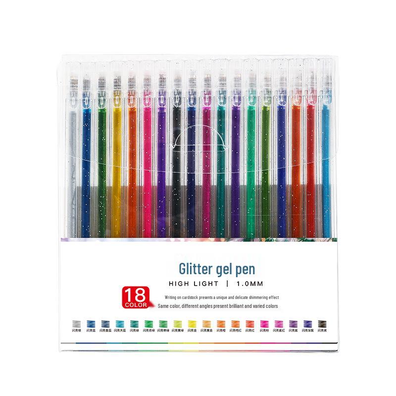 Colorful Glitter Gel Pens for Creative Journaling and Art - Ideal for Students and Children
