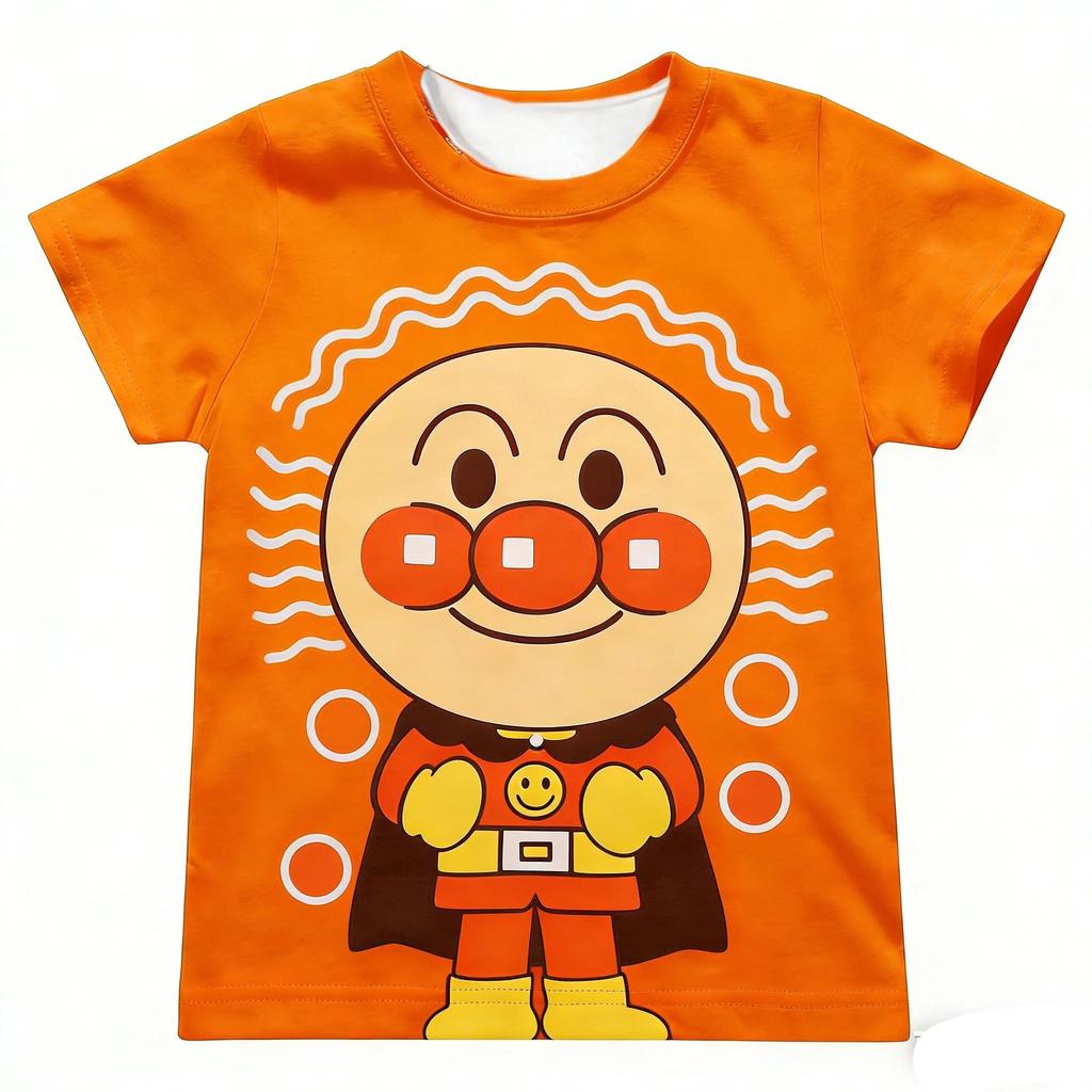 Fun Cartoon Anime T-Shirt O-Neck Short Sleeves Fashion Children Clothes Comfortable Casual Sports Outerwear Home Wear T-Shirt