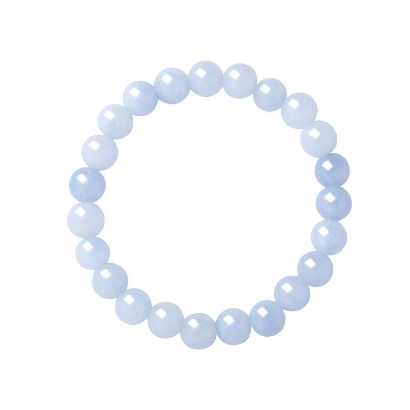 Aquamarine Fu Character Bracelet Women's Light Luxury Personality Student Disc Beads Finger Bracelet
