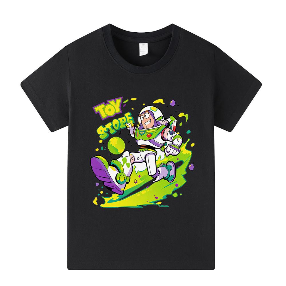 A1460 Kids Boys Girls Buzz Lightyear Print Short Sleeves T-shirt Top 100cm