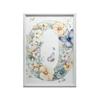 Poster Joyful "O" In a Flower Wreath Poster Joyful "O" In a Flower Wreath, 30X40 Cm, Dark Brown Wooden Frame, 230 Gsm Matte Paper
