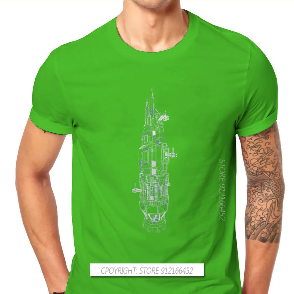 Rocinante Technical Blueprint TShirt The Expanse TV New Design Gift Idea T Shirt For Men CCCP Rocket Mars Graphic T-shirts