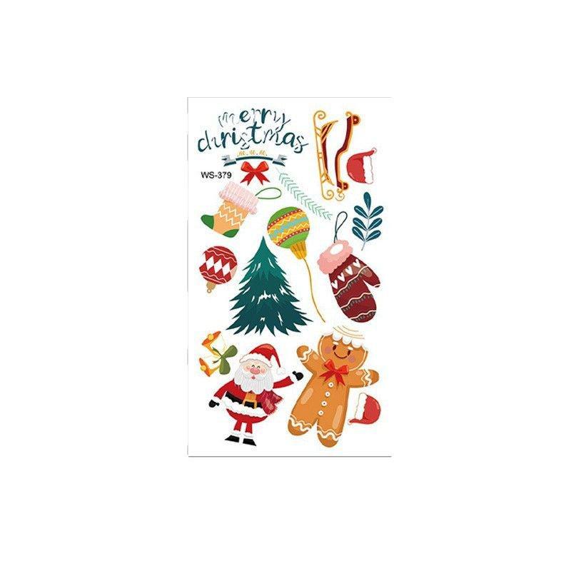 Kids' Waterproof Christmas Glow Tattoos - Festive Cartoon Stickers for Holiday Parties