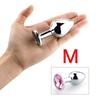 1pcs Smooth Metal Anal Plug, Buttplug, Stainless Steel+Crystal Jewelry Anal Sex Toys for Women Men