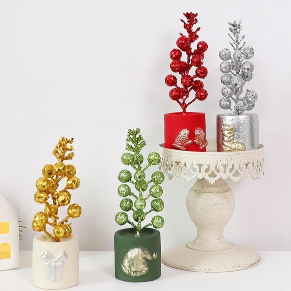 13 Head Christmas Fruit Twig Ornament Sequins Christmas Tree Figurines  Christmas Season