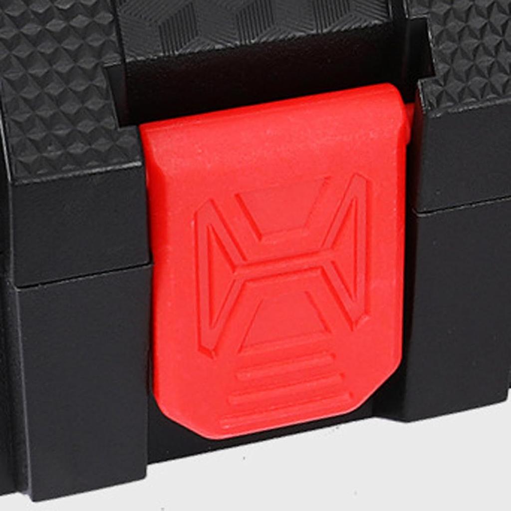 Tool Box Black Multifunction Wear Resistant Tool Storage Hardware Organizer for Hardware Power Tools Electronics, 37.1cmx26.2cmx10.7cm