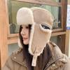 Winter Warm Fleece Lined Cotton Beanie Hat Men Women - Windproof Ear Protection Outdoor Cycling Cap