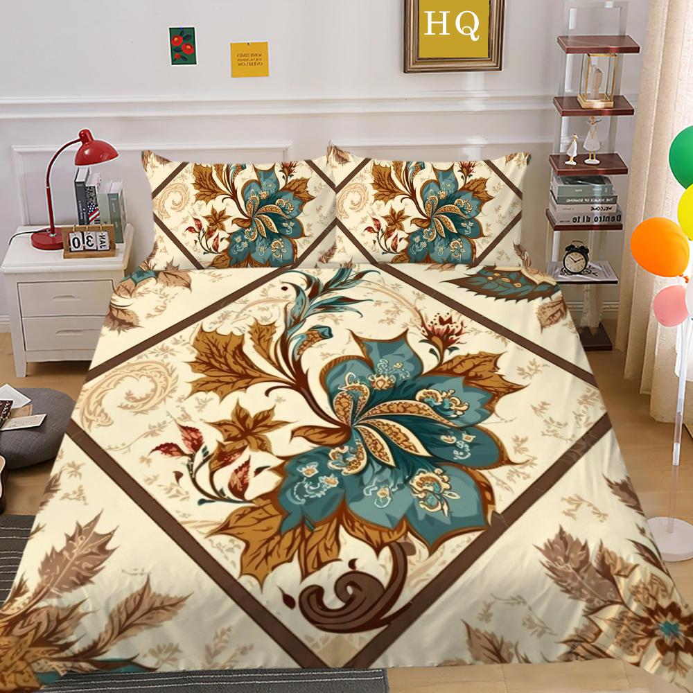 Set Copripiumino 3D Stampa Floreale Donna Tessili per la Casa Poliestere Dimensioni Queen Set Copripiumino per Letto