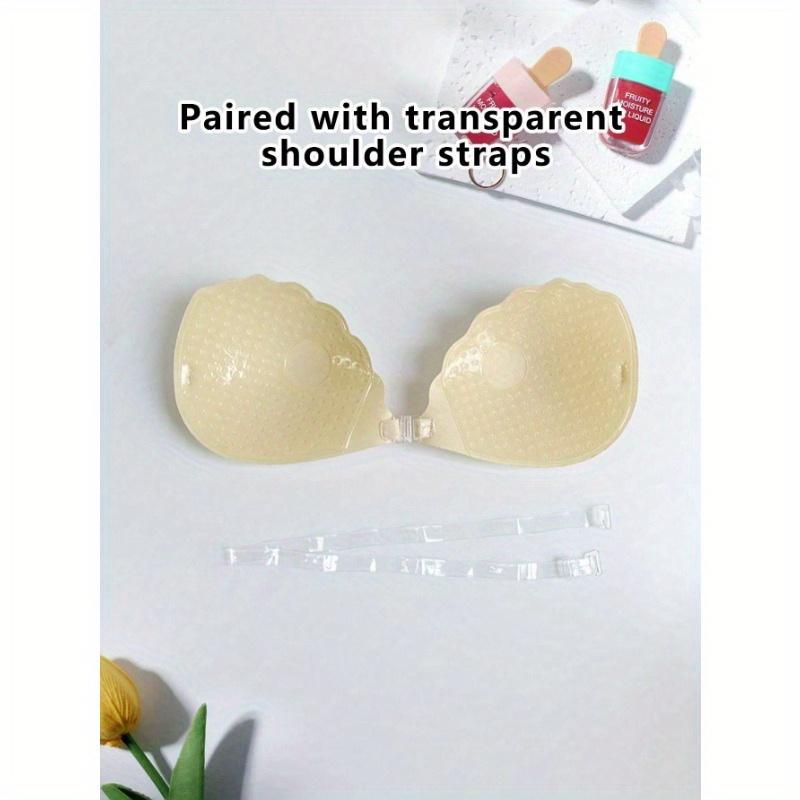 1pc Push Up Lace Invisible Push Up Bra With Transparent Straps For Women Wedding Dresses, Suspenders, Bras