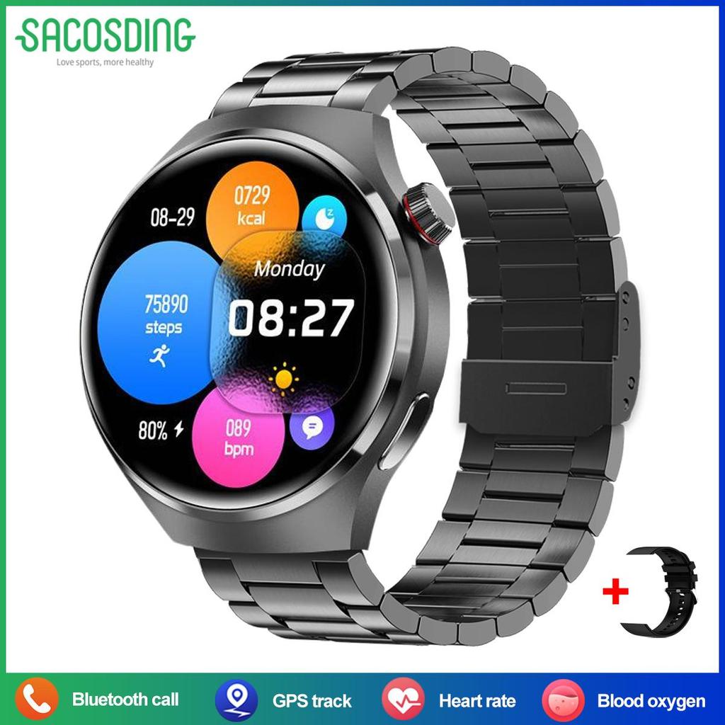 2025 For Android GT4 Pro GPS Track Smart Watch Men 360*360 AMOLED Screen Heart Rate Bluetooth Call IP67 Waterproof Man Smartwatch