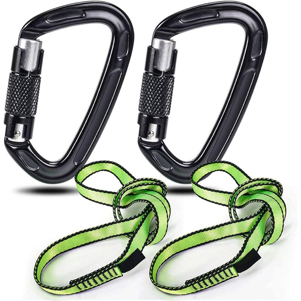 Aluminum 25KN Professional Carabiner 10 Colors Key Hooks  Outdoor Tool