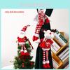New Christmas Decorative Knitted Fabric Long Leg Santa Claus Window Curtain Tieback Home Decoration