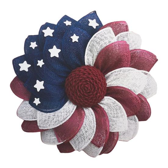 4th of July Patriotic Door Wreath Red Blue White Star Eagle Wooden Welcome Sign Wreath for Independence Day Memorial Day Home Wall Outdoor Indoor