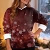Women's Casual Fashion Plus Velvet Thickened Christmas Print Hooded Sweatshirt