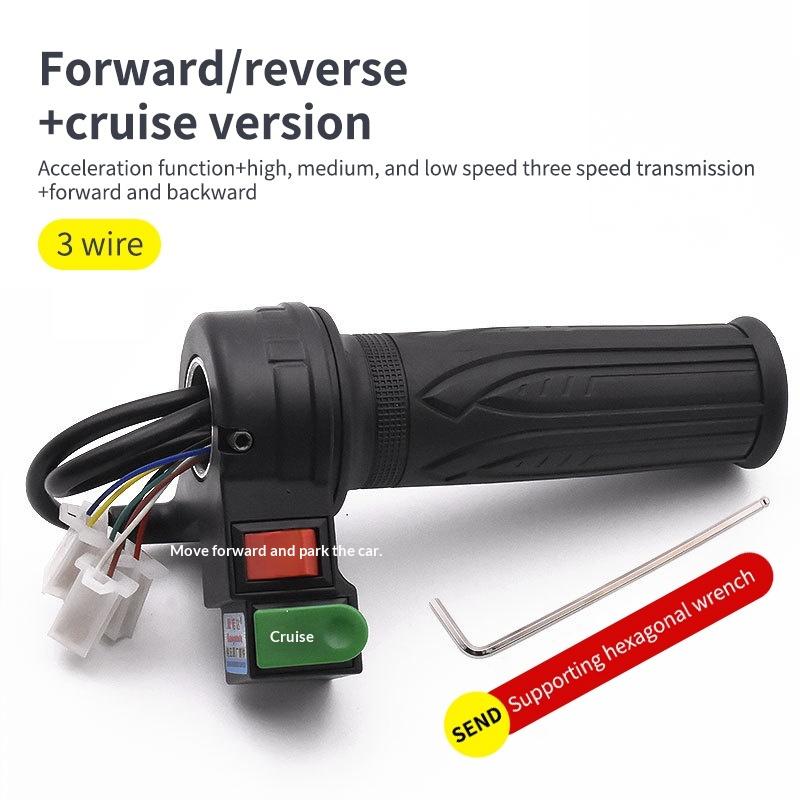 48V Gasgriff 135mm Speed Grip Mit Tempomat Rückwärtsgang Dreistufig Für Elektroroller Fahrrad Ersatzteil Passt 22mm