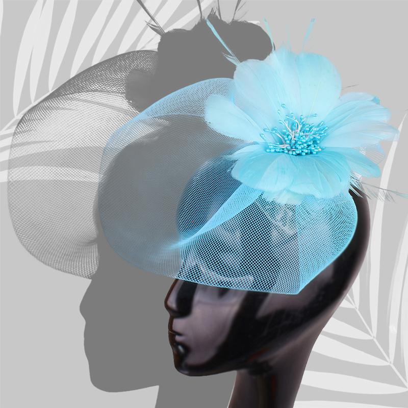 Kadın Çiçek Saç Tokası Kafa Bandı Mini Silindir Şapka Düğün Fascinator Kraliyet Ascot Yarışı