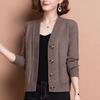 Fashion Knit Small Coat Spring Autumn Outerwear Short Women's Sweater Cardigan Middle Aged Mom Women's Clothing