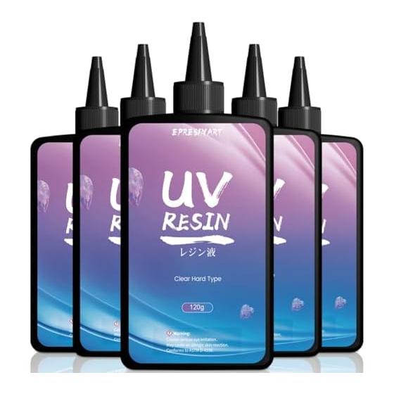 Resin liquid, large capacity, 600g, UV resin liquid, hard, highly transparent, hard to yellow, hardens quickly, no VOC, low viscosity, refillable,