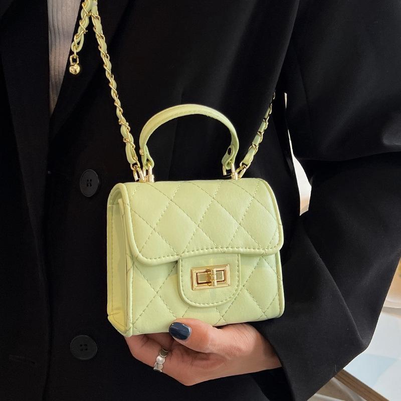 This Year's Popular Fashion, Foreign Style, Small Fragrant Style, Rhombus Chain, Portable Small Square Bag, Versatile Temperament, Commuter Messenger