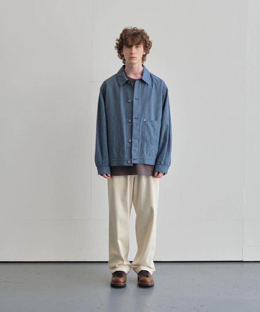 Horlisun Liverty Denim Check Jacket Navy