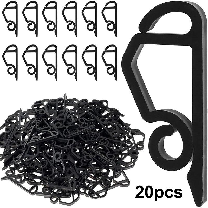 20/50Pcs Outdoor Gutter Hooks Christmas Light Clip Hanging String Cable Wire Rope Holder Weatherproof Holiday Decor Hook