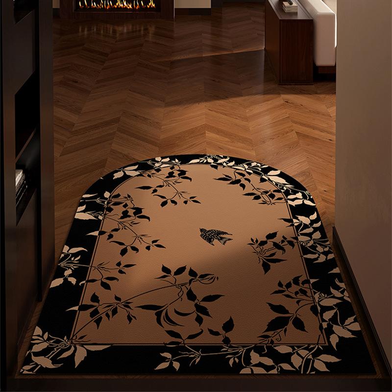Middle Ancient Style Entrance Door Mat Dirt Resistant PVC Door Leather Carpet Floor Mat