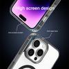 Luxury Wireless Charge For Magsafe Phone Case for iPhone 17 16 15 14 Pro Max Plus Transparent Magnetic Electroplate Bumper Cover