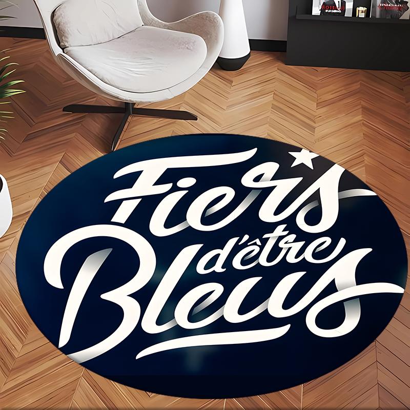 Federation Francaise De Football (1) Round Office Rug Decorative Floor Rug for Office Bedroom Living Room and Home Space
