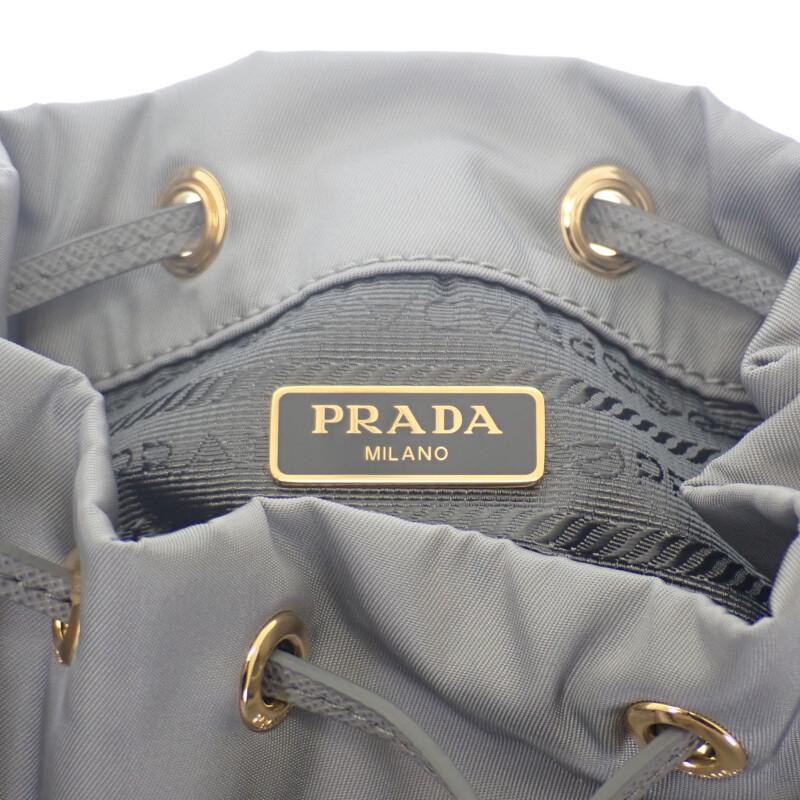 Prada 1BH038 2WAY Bag Gray Nylon/leather Women