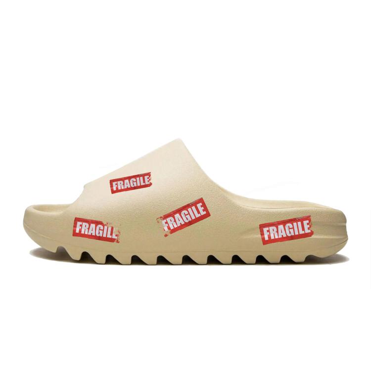 

Adidas Originals Yeezy Slide Slip Resistant Slide Slippers Unisex Beige Black FZ5897(Team352-Fragile) 37⅓