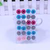 12 Pairs Fashion Multicolor Resin Flower Ear Stud Earrings Set Women Jewelry